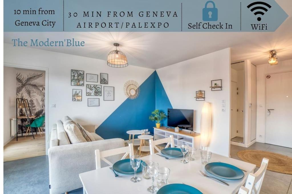 Апартаменти Modern'Blue - Gare Annemasse A 3Min-Geneve Acces Direct Екстер'єр фото