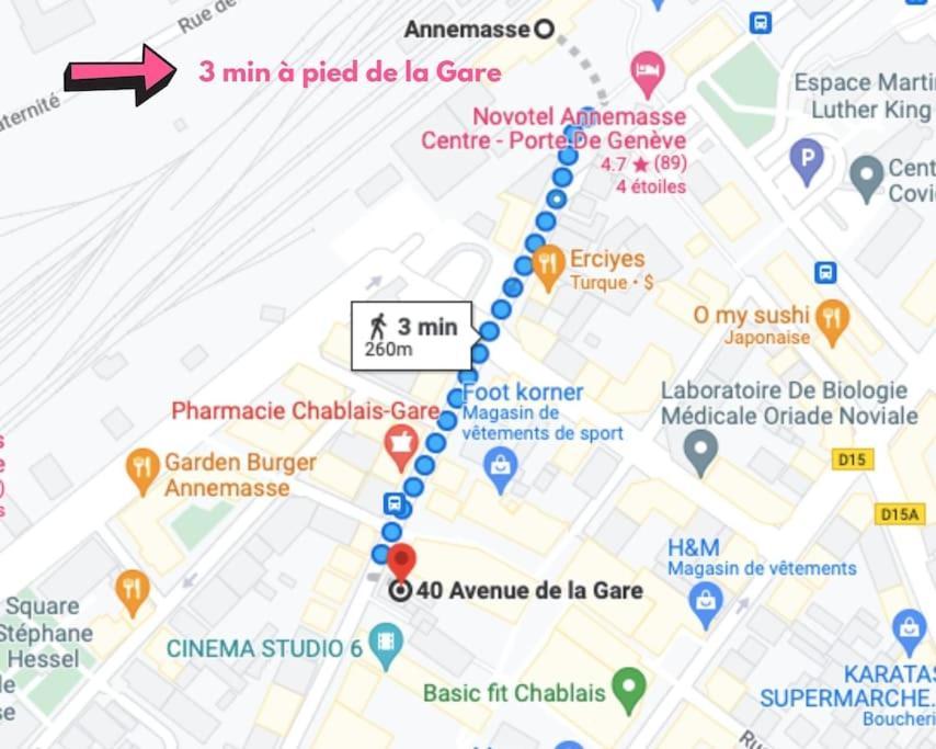 Апартаменти Modern'Blue - Gare Annemasse A 3Min-Geneve Acces Direct Екстер'єр фото